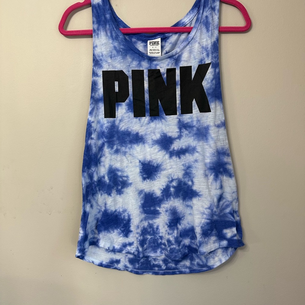 Victoria's Secret Blue Tie-Dye Tank Top